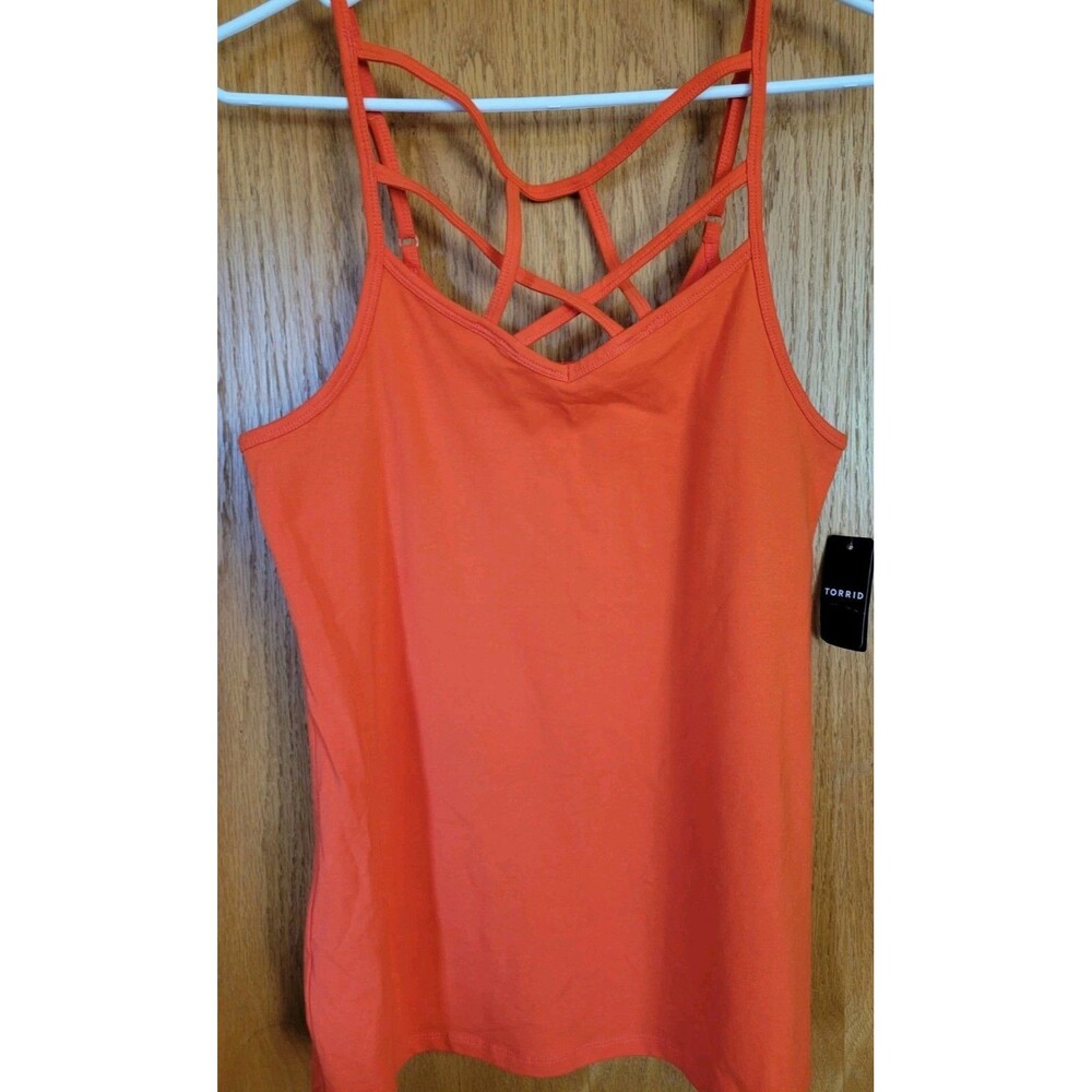 Torrid Orange Strappy Front Cage Neck Cami Tank Top - Plus Size 1 ~ 14/16 NWT